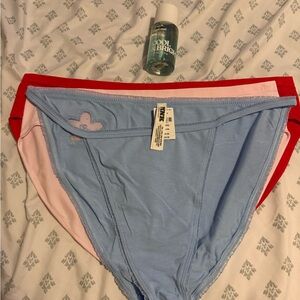 Victoria's Secret Blue and Red Briefs Classic Cut set 3 plus cool & bright mist